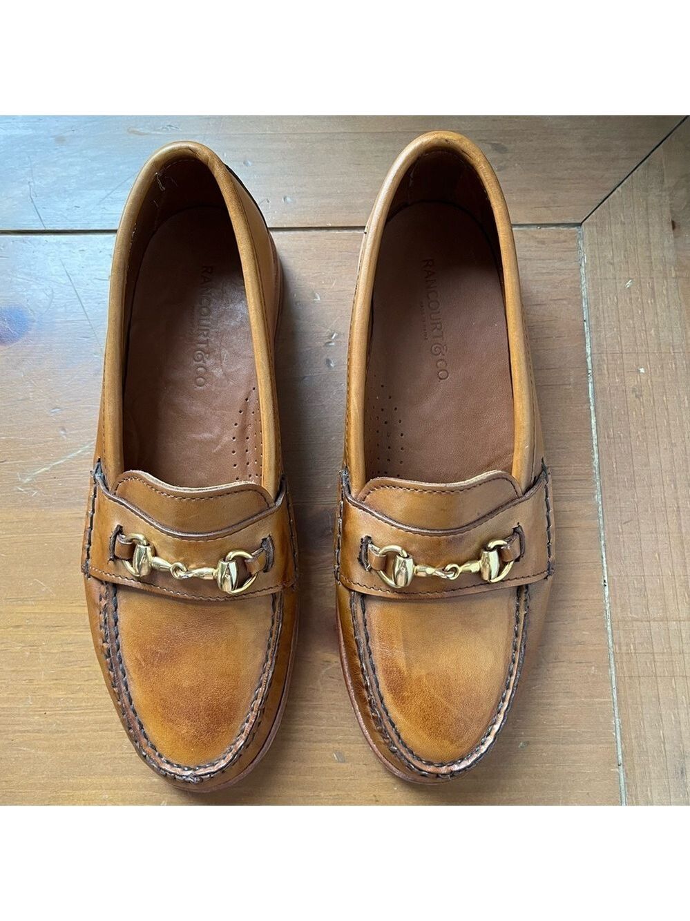 Rancourt & Co. Women’s Horsebit Loafer Natural Shell Cordovan Tan Leather 9.5 - Picture 6 of 13